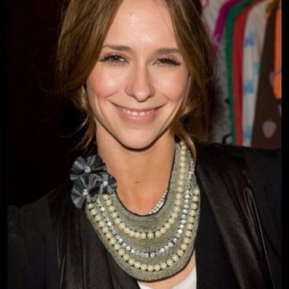 Stella & Dot Natasha Glass Beaded Faux Pearl Bib Necklace Black - Picture 4 of 11